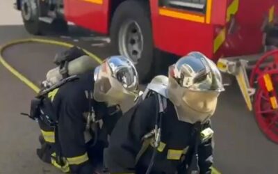La classe défense en visite chez les pompiers