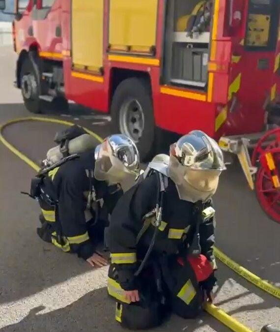 La classe défense en visite chez les pompiers